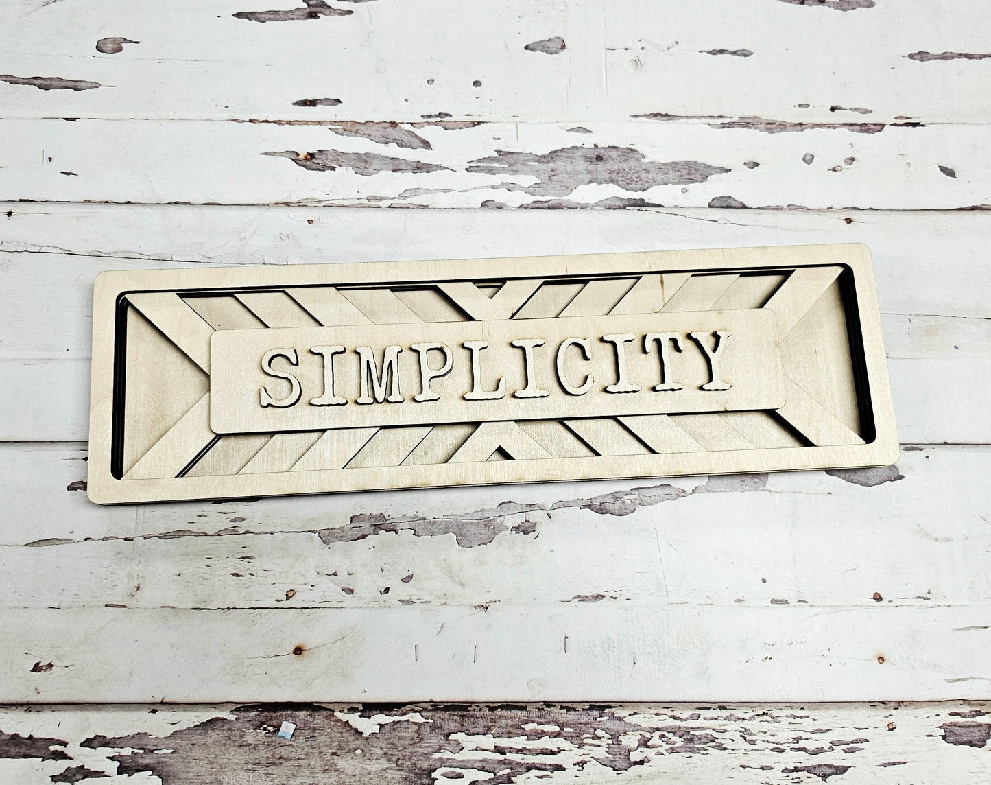 Simplicity tabletop sign