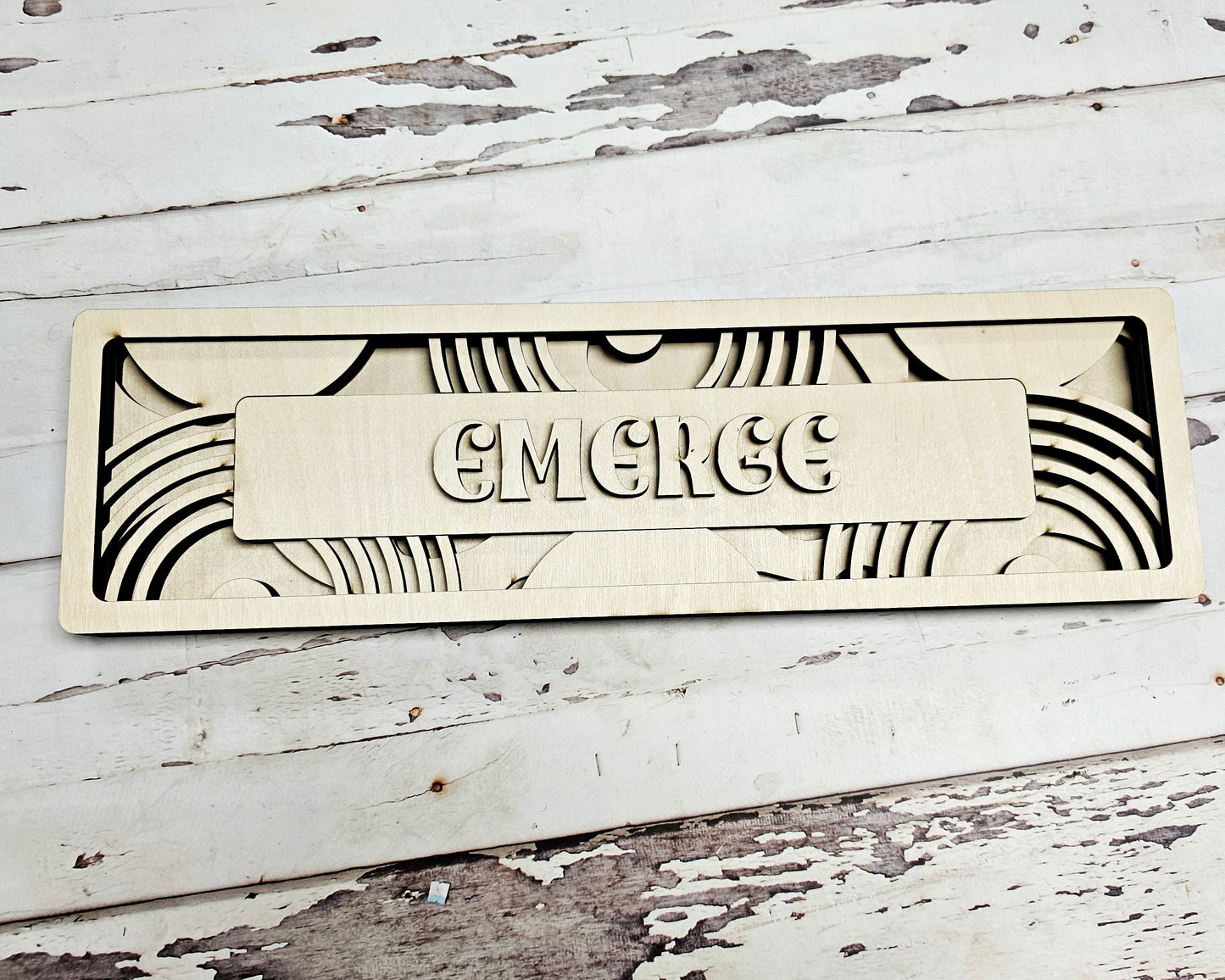 Emerge inspirational tabletop sign