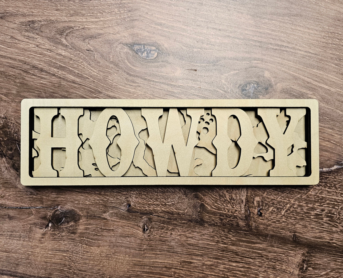 Howdy table top sign