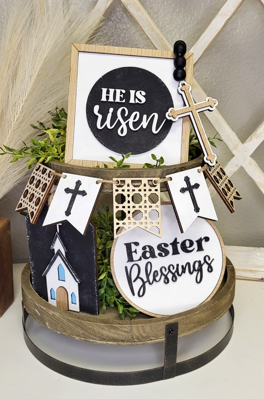 Easter Blessings tier tray set