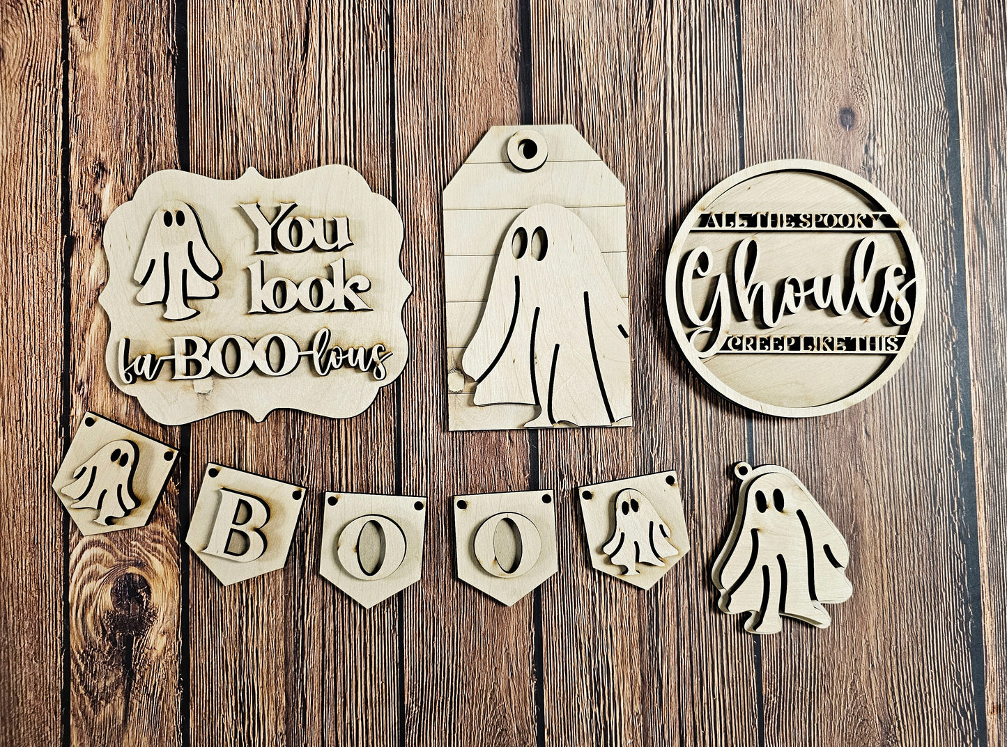 Halloween Boo tier tray set