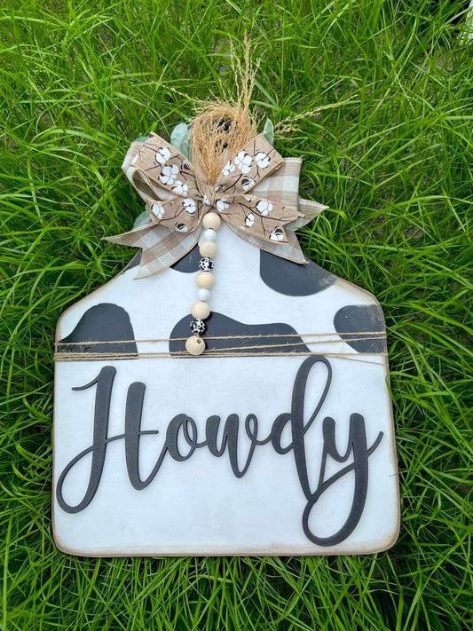 Howdy Door Tag