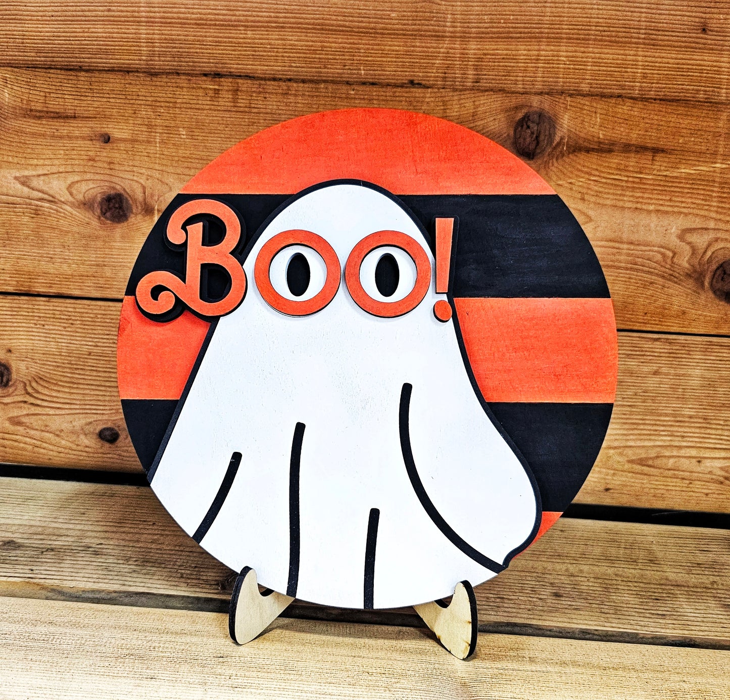 Boo round tabletop sign