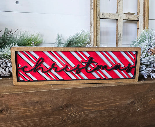 Christmas Candy Cane Table Sign