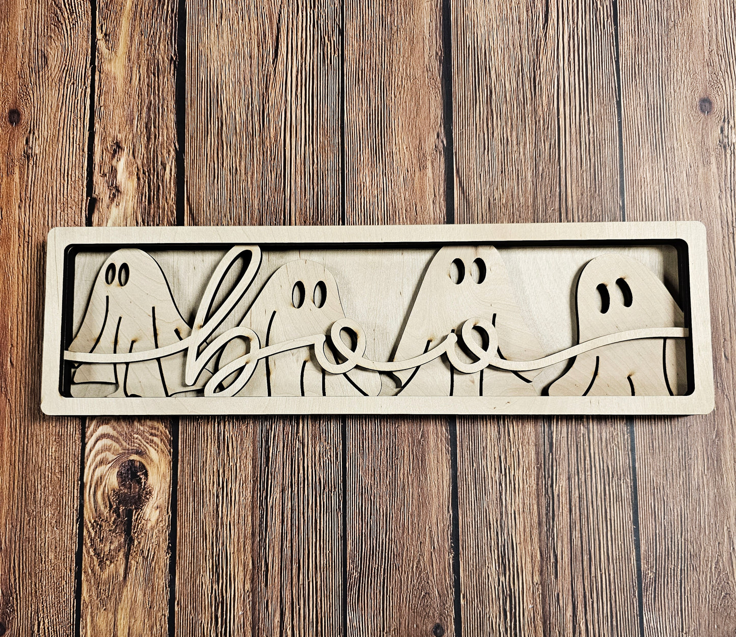 Ghostly Boo tabletop sign
