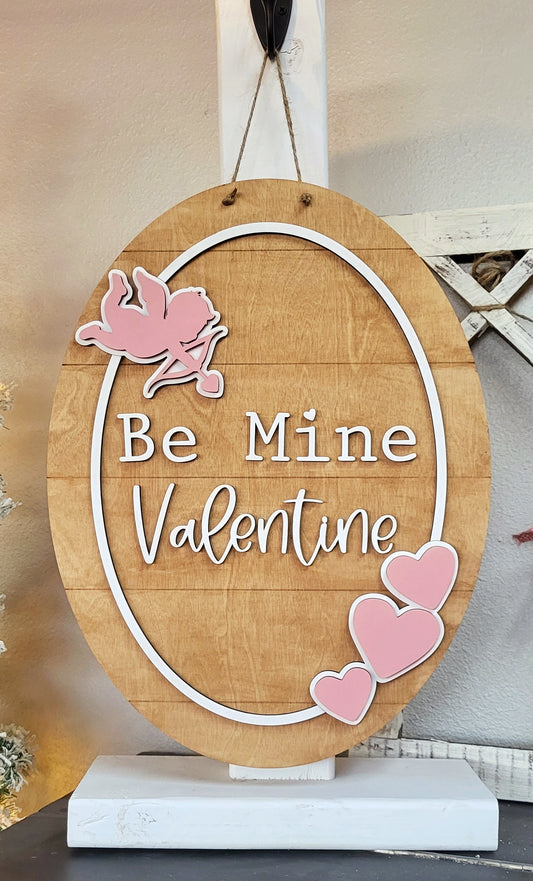 Be Mine Valentine wood layered sign
