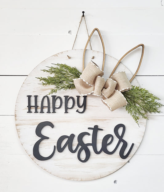 Happy Easter wood layered sign