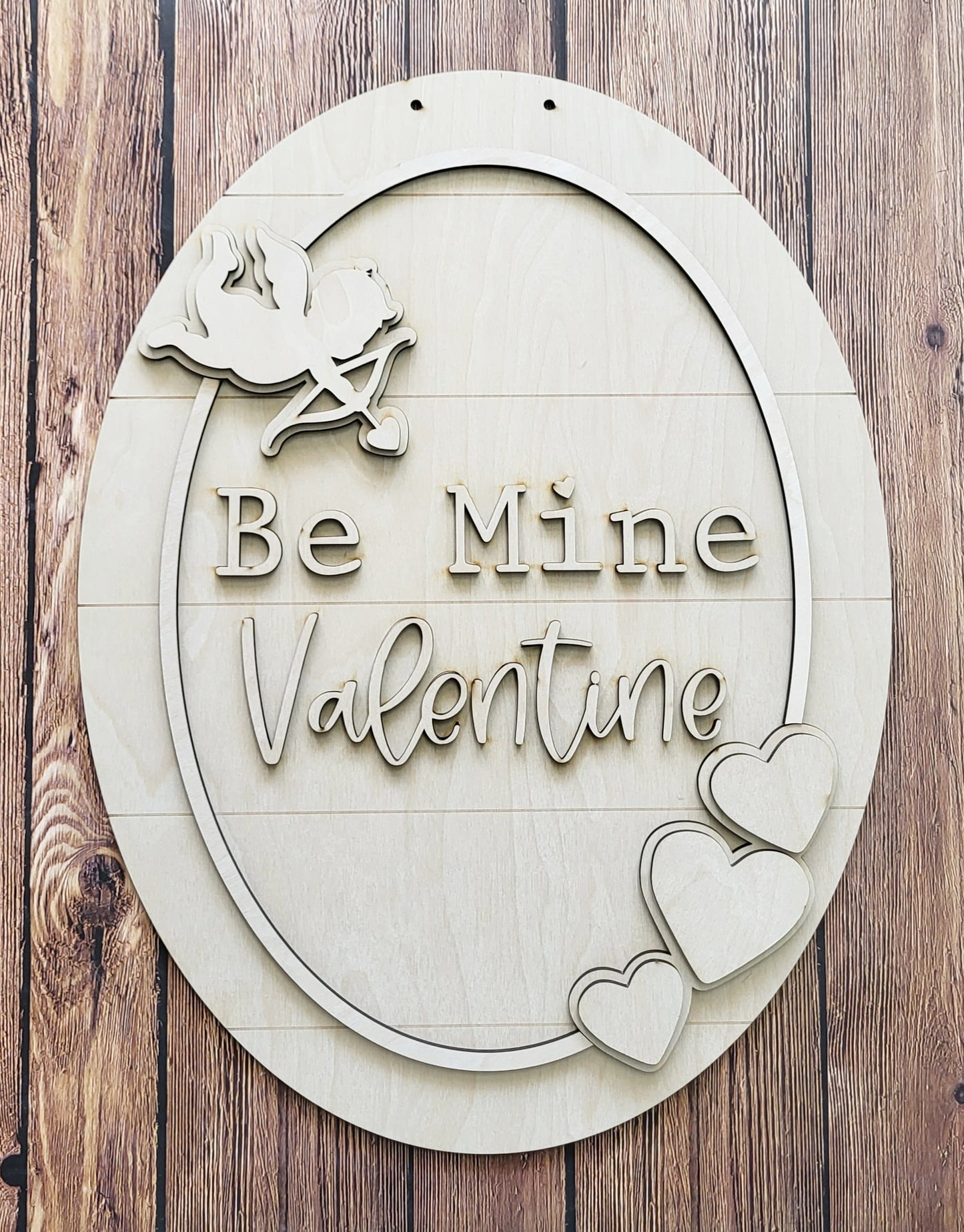 Be Mine Valentine wood layered sign