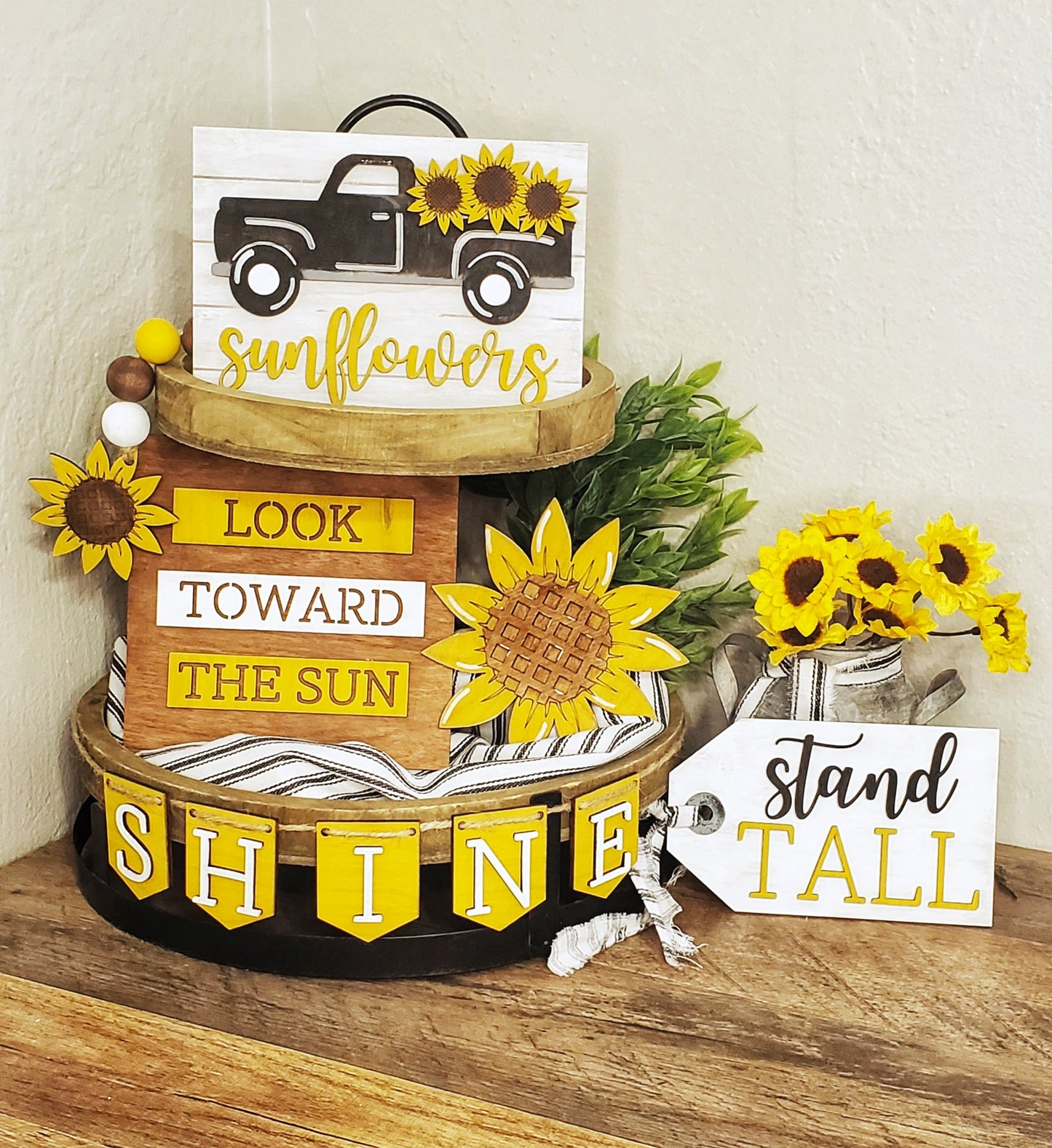 Sunflower DIY tier tray set