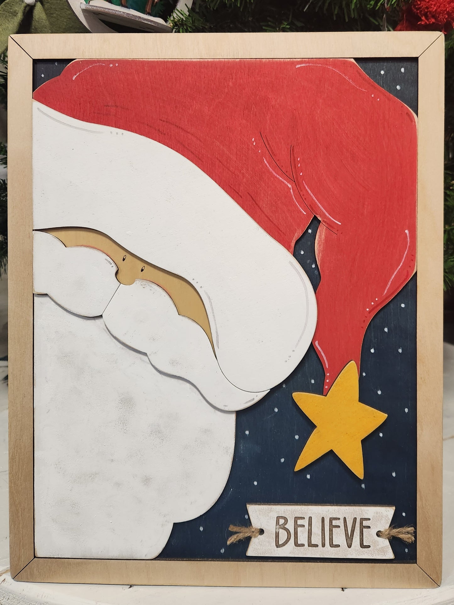 Santa Believe Sign