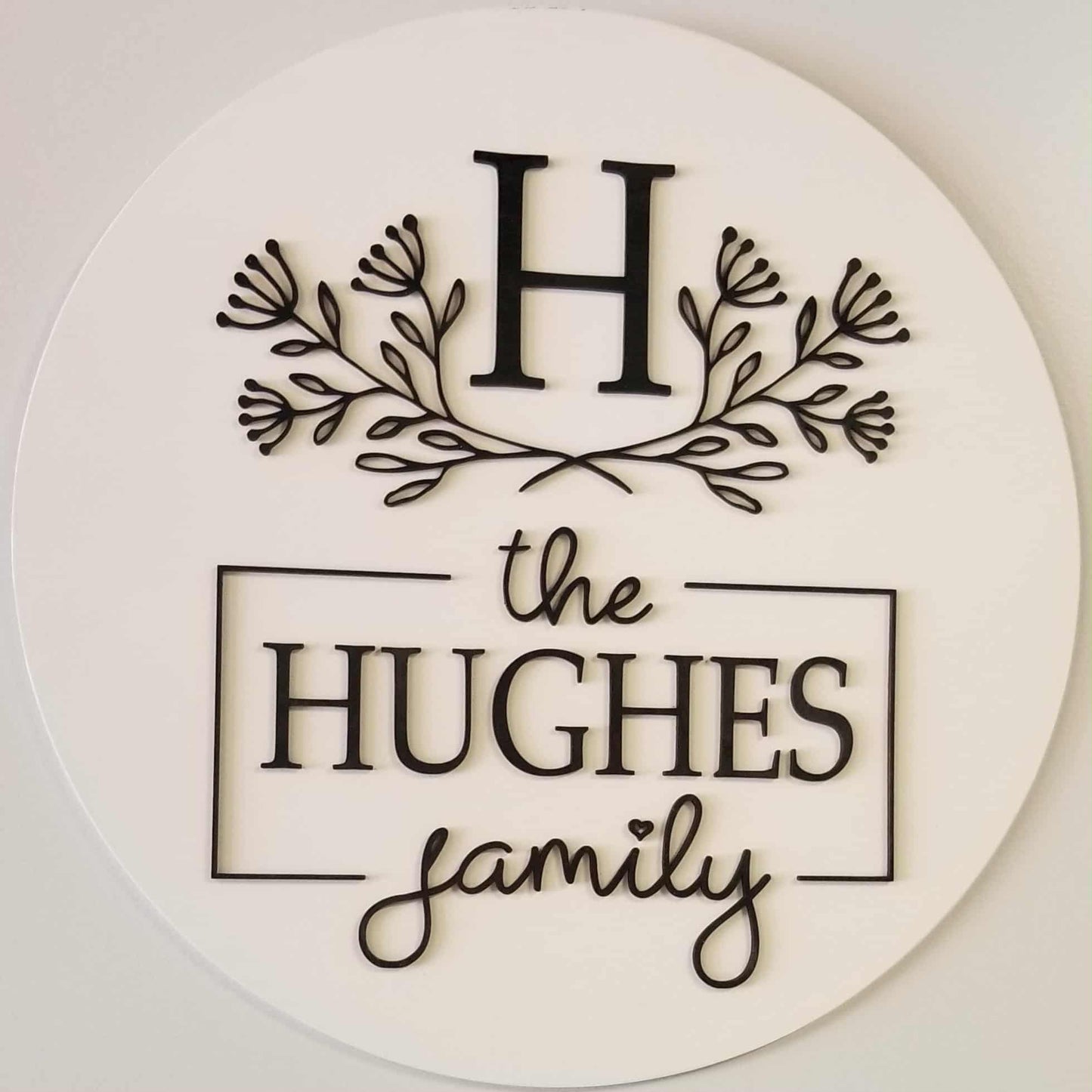 Family Name Sign with Initial