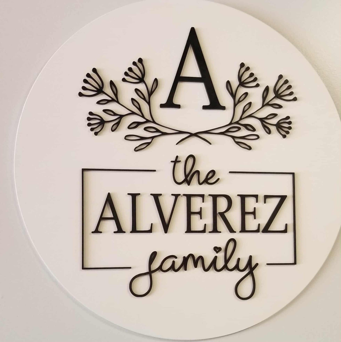 Family Name Sign with Initial