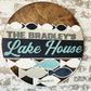 Welcome to The Lake House round wood sign