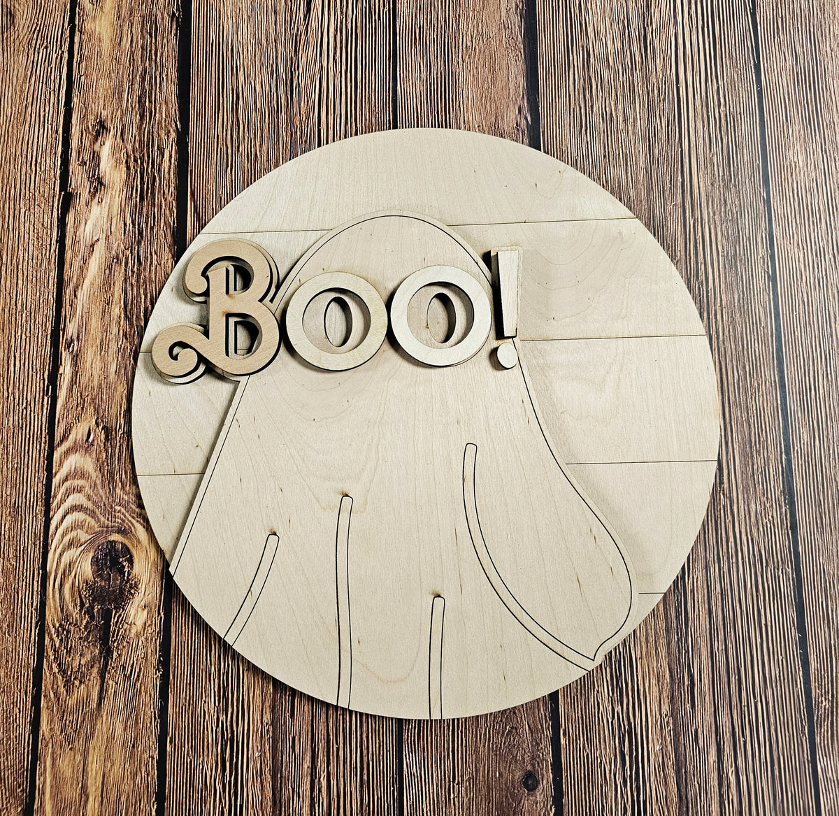 Booooo Sign Boo round tabletop sign – Sweet Hydrangea