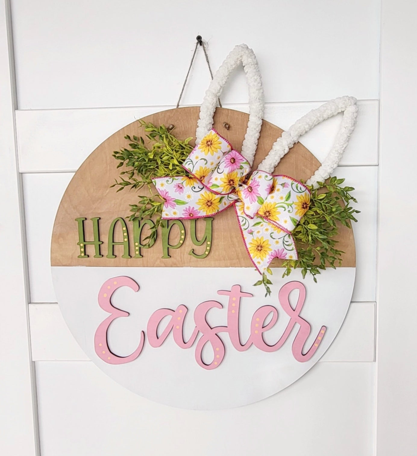 Happy Easter wood layered sign