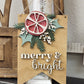 Merry & Bright wood hanging banner